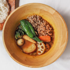 納豆とひき肉のスープカレー
